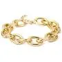 2 Pcs Wide Cuban Curb Link Necklace Bracelet Set Punk Metal Necklace Bracelet Set Trendy Gold Silver Plated Necklace for Women Girls Jewelry