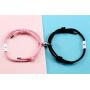 Attract Magnetic Couple Bracelet for Women Men Sun Moon Magnetic Couples Bracelets Vows of Eternal Love Relationship Bracelet Jewelry Set Gift for Couple Bestfriend His and Her (Pink+Black)