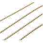 Pori Jewelers 14K Gold 1.8MM, 2.5MM, or 3.5MM Round Box Chain Necklace - Multiple Lengths Available- Yellow or White Gold- For Men and Women