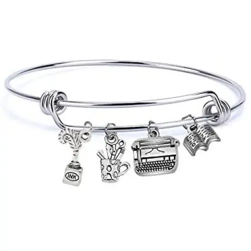 AKTAP Novelist Gifts Writers Gifts Author Bracelet Jewelry for Writers Novelist AKTAP Novelist Gifts Writers Gifts Author Bracelet Jewelry for Writers Novelist