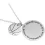MIAOGIFT Basketball Necklace Hall of Fame Pendant Necklace Chain Believe in Yourself You Will Be Unstoppable Sports Jewelry Inspirational Quote Baseball Gift for Teens Daughter Son