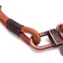 Mens Wide Craftman Leather Bracelet Handcrafted in USA - Light Brown