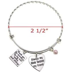 Mother of the Bride Gifts Bangle Thank You for Standing By My Side Today And Always Bracelets for Women Wedding Jewelry Gift