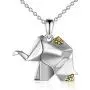 VENACOLY Elephant Necklace Sterling Silver Origami Animal Necklace Elephant Jewelry Gifts for Women Men VENACOLY Elephant Necklace Sterling Silver Origami Animal Necklace Elephant Jewelry Gifts for Women Men