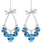 Sllaiss Blue Teardrop Dangle Earrings S925 Bow Earrings for Women with Swarovski Crystals Drop Earrings Stylish Jewelry Gifts Sllaiss Blue Teardrop Dangle Earrings S925 Bow Earrings for Women with Swarovski Crystals Drop Earrings Stylish Jewelry Gifts