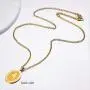 PROSTEEL Guadalupe Necklace,Mother Mary Pendant & Chain,Religious Christian Jewelry, 18K Gold Plated,Stainless Steel