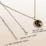 Burpada 2 Pcs Zodiac Coin Necklace 12 Constellation 14K Gold Plated Round Pendant Astrology Horoscope Necklace Gift for Women Girl Burpada 2 Pcs Zodiac Coin Necklace 12 Constellation 14K Gold Plated Round Pendant Astrology Horoscope Necklace Gift for Women Girl
