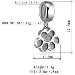 Mothers Day Charms,925 Sterling Silver Mother Daughter Charms Best Mom Charms,Dog Paw Charms Family Tree and Best Friend Beads fits European Bracelet, Gifts for Mom/Sister/Christmas/Birthday