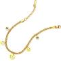 KINSNG Chain Bracelet for Women, 18k Gold Plated Durable Link Cute Smiley Bracelet for Women Girls Men
