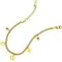 KINSNG Chain Bracelet for Women, 18k Gold Plated Durable Link Cute Smiley Bracelet for Women Girls Men