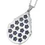 Shop LC White Crystal Lever Back Flower Earrings Pendant with Necklace Fashion Jewelry Set for Women 20''
