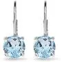 Sterling Silver Genuine or Synthetic Gemstone 7mm Round Polished Dainty Leverback Earrings