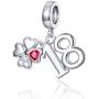 FOREVER QUEEN 18 Years Old Happy Birthday Charms fit Charms Bracelet 925 Sterling Silver Clover Bead Charms for Bracelet and Necklace Jewelry Gift with Gift Box