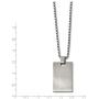 Solid Stainless Steel Mens Brushed and Scratch Finish Rectangle Pendant Necklace Charm Chain 22''