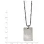 Solid Stainless Steel Mens Brushed and Scratch Finish Rectangle Pendant Necklace Charm Chain 22'' Solid Stainless Steel Mens Brushed and Scratch Finish Rectangle Pendant Necklace Charm Chain 22''