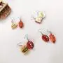 JOYID Cute Food Imitate Hamburger Banana Donut Ice Cream Dangle Stud Earrings Resin for Women Girls Jewelry (4pairs Bread)