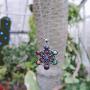 PSEEHEE Tree of Life Flower of Life Sacred Geometry 7 Chakra Healing Crystals Necklace, Reiki Stones Pendant Jewelry
