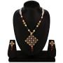 Efulgenz Indian Bollywood 14 K Gold Plated Faux Pearl Beaded Wedding Bridal Strand Necklace Earrings Jewelry Set
