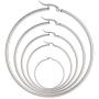 5 Pairs Stainless Steel Round Hoop Earring Hypoallergenic Ears for Women 20mm-60mm