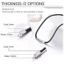 PROSTEEL Waxed Rope Braided Leather Necklace Cord Sturdy Soft Comfortable, 16”-30”, Stainless Steel Durable Clasp, Come Gift Box