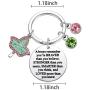 TongXin Alpha Kappa Alpha Sorority Paraphernalia Gift 1908 AKA Jewelry Pink and Green Jewelry Greek Sorority Gift AKA Keychain for Women Girls