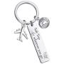 SIDIMELO Travel Keychains Travel Gift Metal Charmed Keychain Keyring Travel Lover Keychain Accessories Personalized Gift for Lover Friend Family Safe Trip Where You go