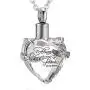 Crystal Heart Cremation Jewelry Memorial Urn Necklace for Ashes Stainless Steel Ash Holder Pendant Keepsake Jewelry for Urns Crystal Heart Cremation Jewelry Memorial Urn Necklace for Ashes Stainless Steel Ash Holder Pendant Keepsake Jewelry for Urns