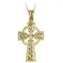 Biddy Murphy Celtic Cross Necklace Gold Plated Engraved Weave Made in Ireland Biddy Murphy Celtic Cross Necklace Gold Plated Engraved Weave Made in Ireland