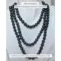 Pearl Romance II Round Pearl II Black Pearl Necklace Jewelry Stud Earrings 2 Piece Set for Women Wedding Brides Bridesmaids Genuine Strand Cultured Freshwater