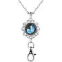 Mel Crouch Women Jewelry Initial Letter Snap Button Charms for Office Lanyard ID Badges Holder Necklaces Keychain