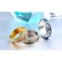 HIJONES Unisex Carbide Fiber Celtic Dragon Spinner Ring Stainless Steel Wedding Spins Band