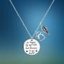 Pet Memorial Necklace Sympathy Gift- No Longer by My Side but Forever in My Heart