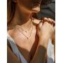 Makone Heart Necklace Gold 18k Layered Choker Necklace Gift for Women Girls Necklace Adjustable Layering Jewelry Set