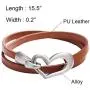 Nanafast Handmade Heart Bracelet PU Leather Choker Necklace Dual-use Jewelry for Women Girls Nanafast Handmade Heart Bracelet PU Leather Choker Necklace Dual-use Jewelry for Women Girls