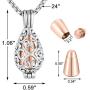 XIUDA Cremation Jewelry Urn Necklace for Ashes with Lotus Flower Urn Pendant Memorial Stainless Steel Ashes Keepsake
