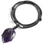 Top Plaza Natural Healing Crystals Teardrop Gemstone Necklace Adjustable Wrapped Stone Pendant Necklaces Reiki Quartz Jewelry for Mens Womens