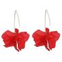 WPY Colorful Flower Floral Hoop Dangling Earrings