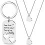Gifts for Daughter Daddys Girl Mommys World Mother Father Necklace Keychain Pendant Encouraging Jewelry Set Dad Mom Christmas Birthday Gift