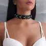 Victray Punk Choker Necklaces Black Leather Circle Necklace Chain Fashion Jewelry Accessories for Women and Girls Victray Punk Choker Necklaces Black Leather Circle Necklace Chain Fashion Jewelry Accessories for Women and Girls