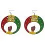 TIANHONGYAN Natural Wooden Bohemian Statement Earrings African Wooden Dangle Ethnic Retro Earrings for Womens Girls Exaggeration Wooden Hollow Round African Earrings