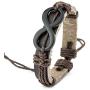 Leather Wrap Infinity Bracelet for Men Women Unisex Jewelry