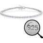 Real Solid 925 Sterling Silver 2mm CZ Tennis Bracelet - 6-8.5'' Iced Diamond One Row Bracelet - Thin & Great For Classy Everyday Look