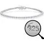 Real Solid 925 Sterling Silver 2mm CZ Tennis Bracelet - 6-8.5'' Iced Diamond One Row Bracelet - Thin & Great For Classy Everyday Look Real Solid 925 Sterling Silver 2mm CZ Tennis Bracelet - 6-8.5'' Iced Diamond One Row Bracelet - Thin & Great For Classy Everyday Look