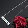Grandma Gifts Stainless Steel Bar Pendant Necklace for Mimi Nana Gigi Grandmother Jewelry