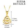 Real 18k Gold Love Knot Pendant Necklace for Women, Anniversary Jewelry for Wife, Gifts for Mother/Girlfriend, 18''