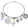 BLEOUK Alice in Wonderland Gift Jewelry She Believed She Could So She Did Alice in Wonderland Themed Charms Bracelet
