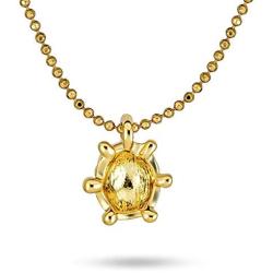 Bling Jewelry Small Red Enamel Good Luck Garden Ladybug Pendant Necklace for Women Teen Silver Or Gold Tone Plated 16 Inch Bead Chain