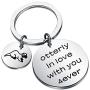 AKTAP Otter Lover Gift Otter Keychain Otterly in Love with You Forever Gift for Boyfriend Girlfriend Husband Wife Friendship Birthdays Jewelry