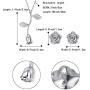 BriLove Womens 925 Sterling Silver Vintage Rose Pendant Necklace Stud Earrings Jewelry Set