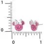 Disney Minnie Mouse Birthstone Jewelry for Women and Girls, Sterling Silver Pave Crystal Stud Earrings Disney Minnie Mouse Birthstone Jewelry for Women and Girls, Sterling Silver Pave Crystal Stud Earrings